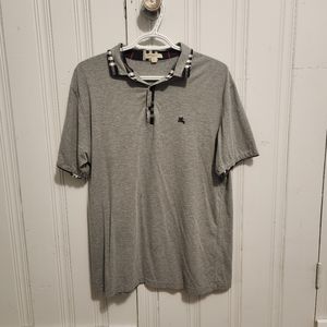 Burberry Men's XL Gray Polo Shirt